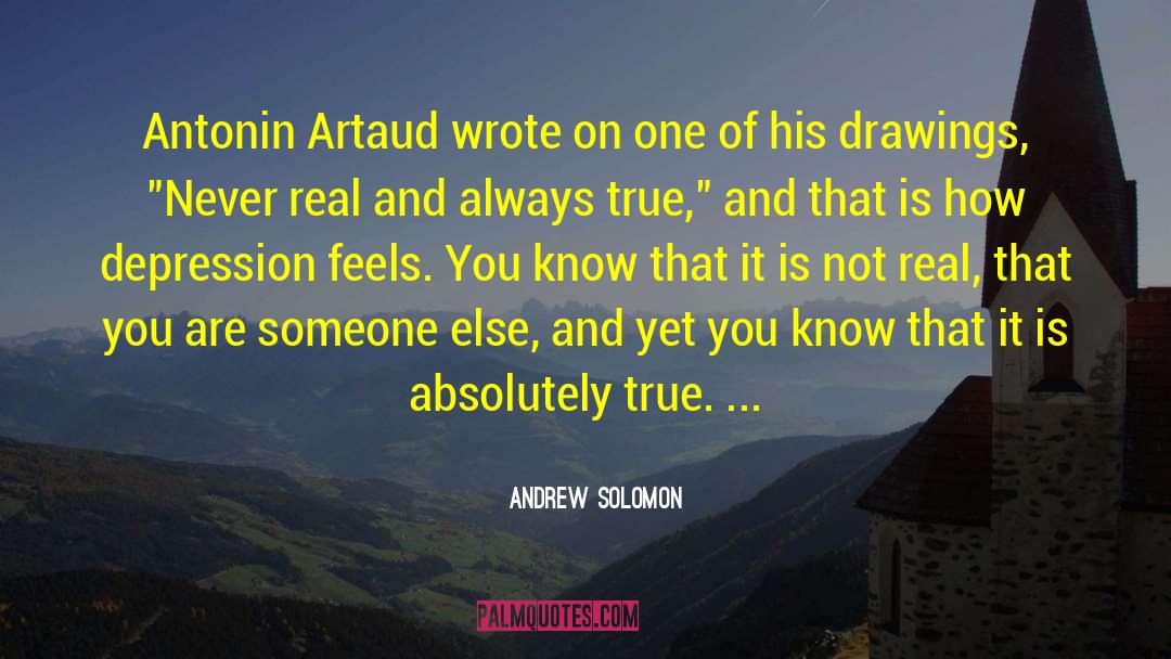 Artaud quotes by Andrew Solomon