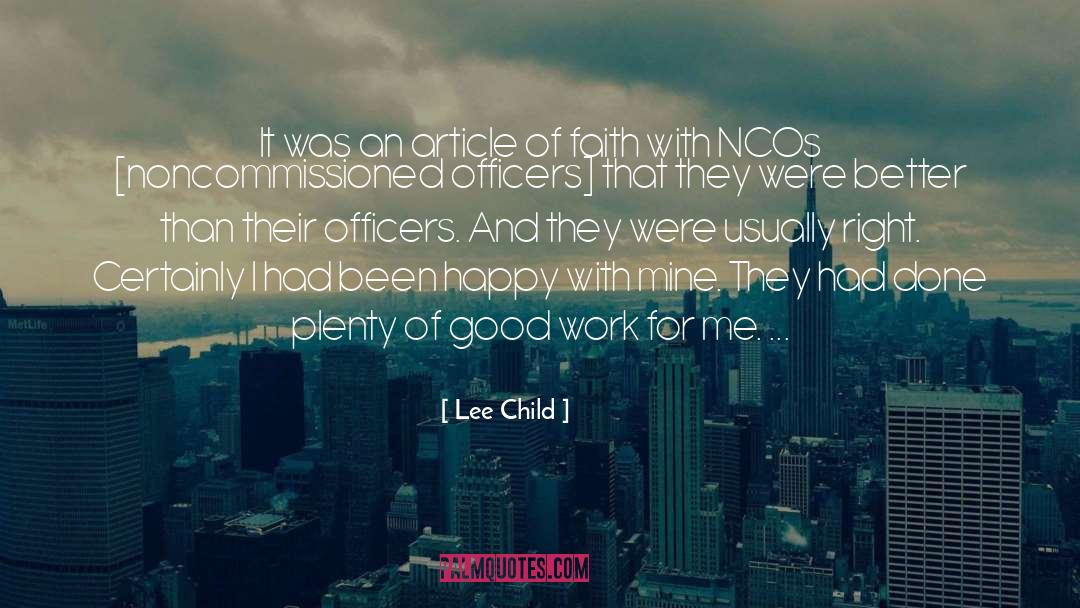 Article Of Faith Thirteen quotes by Lee Child