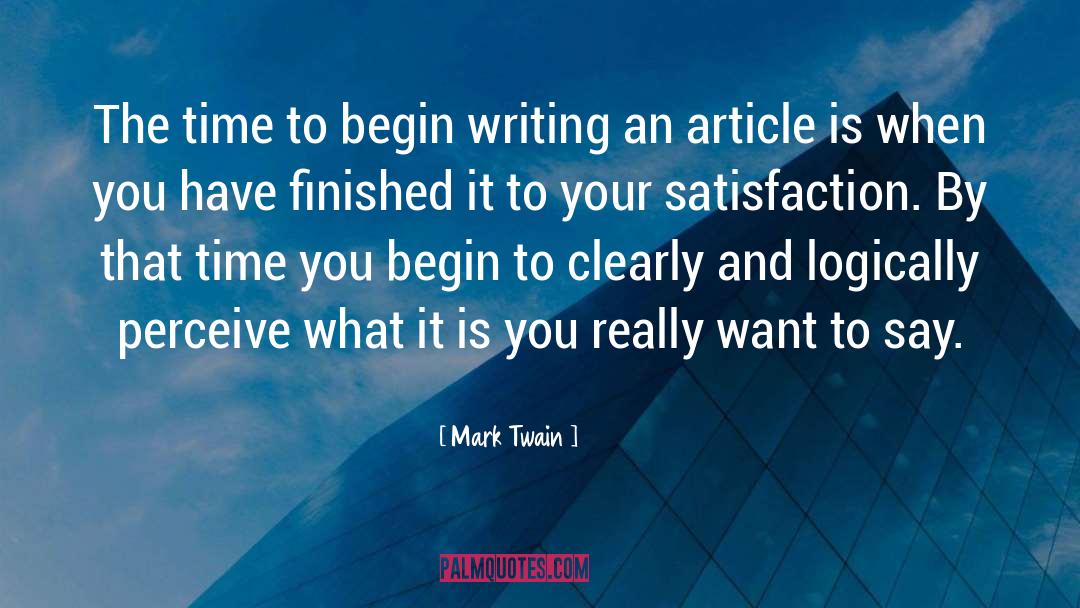 Article quotes by Mark Twain