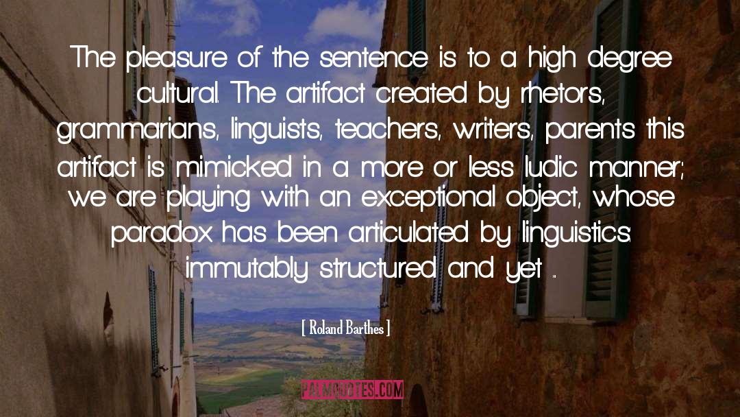 Artifact quotes by Roland Barthes