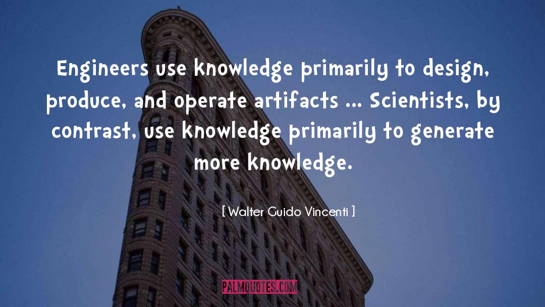 Artifacts quotes by Walter Guido Vincenti