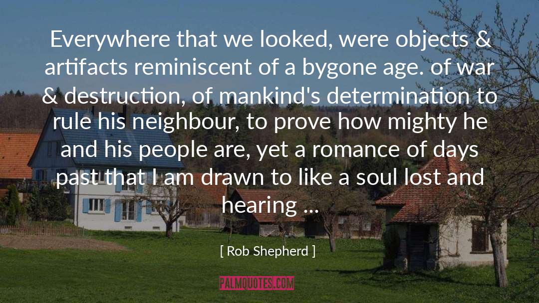 Artifacts quotes by Rob Shepherd