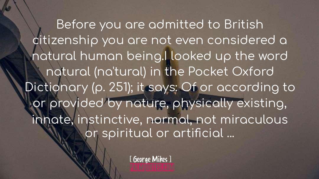 Artificial quotes by George Mikes