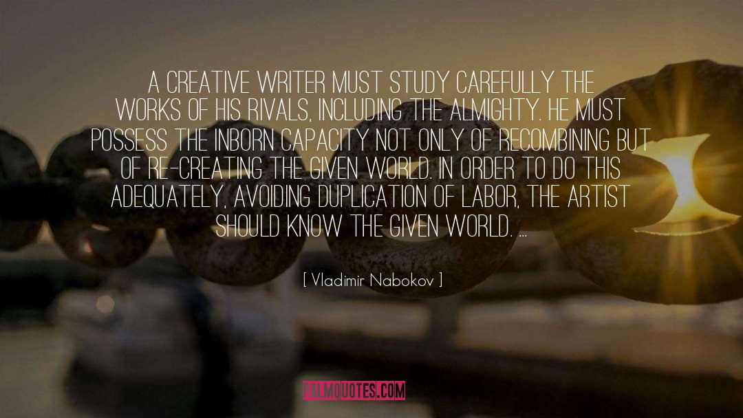 Artist Hardship quotes by Vladimir Nabokov