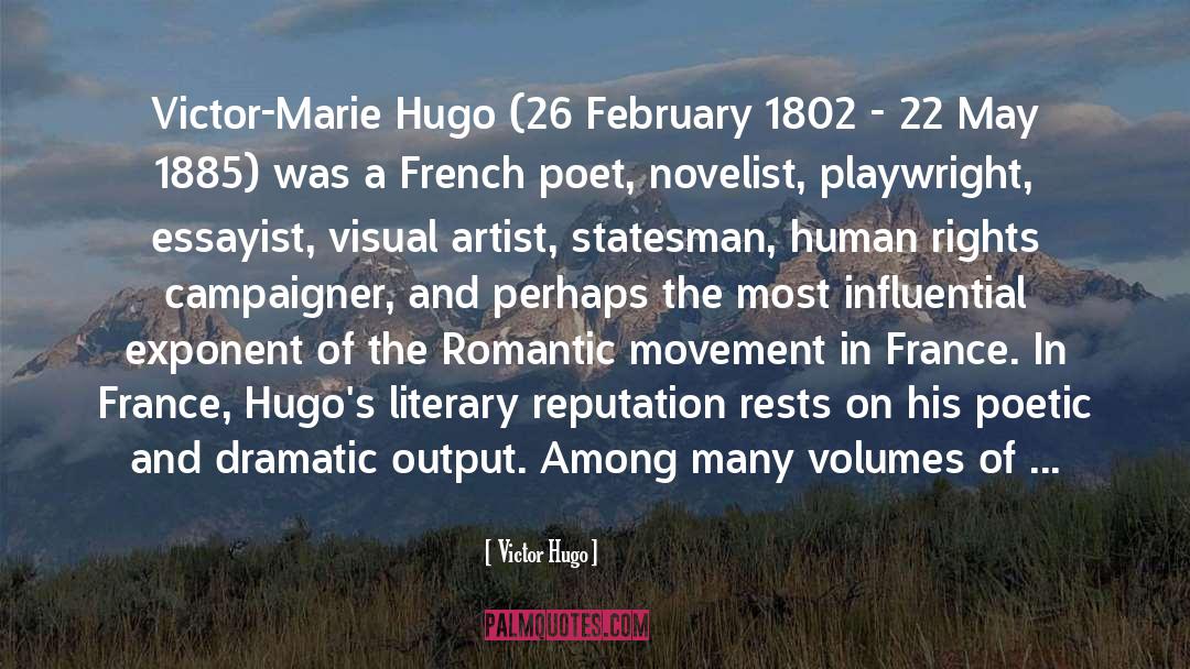 Artistic quotes by Victor Hugo