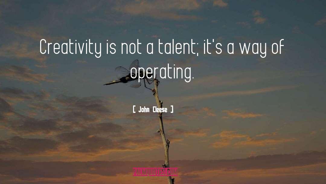 Artistic Talent quotes by John Cleese