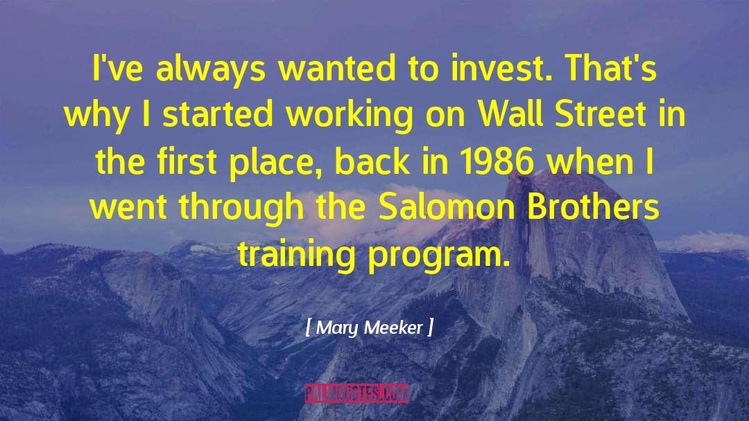 Artistic Training quotes by Mary Meeker
