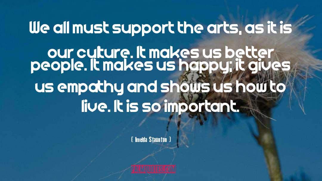 Arts quotes by Imelda Staunton