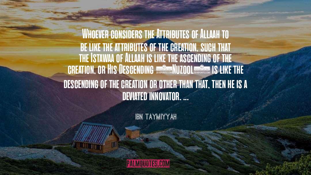 Ascending quotes by Ibn Taymiyyah