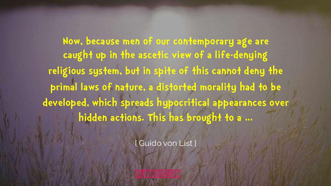 Ascetic quotes by Guido Von List