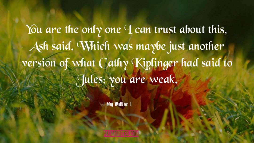 Ash quotes by Meg Wolitzer