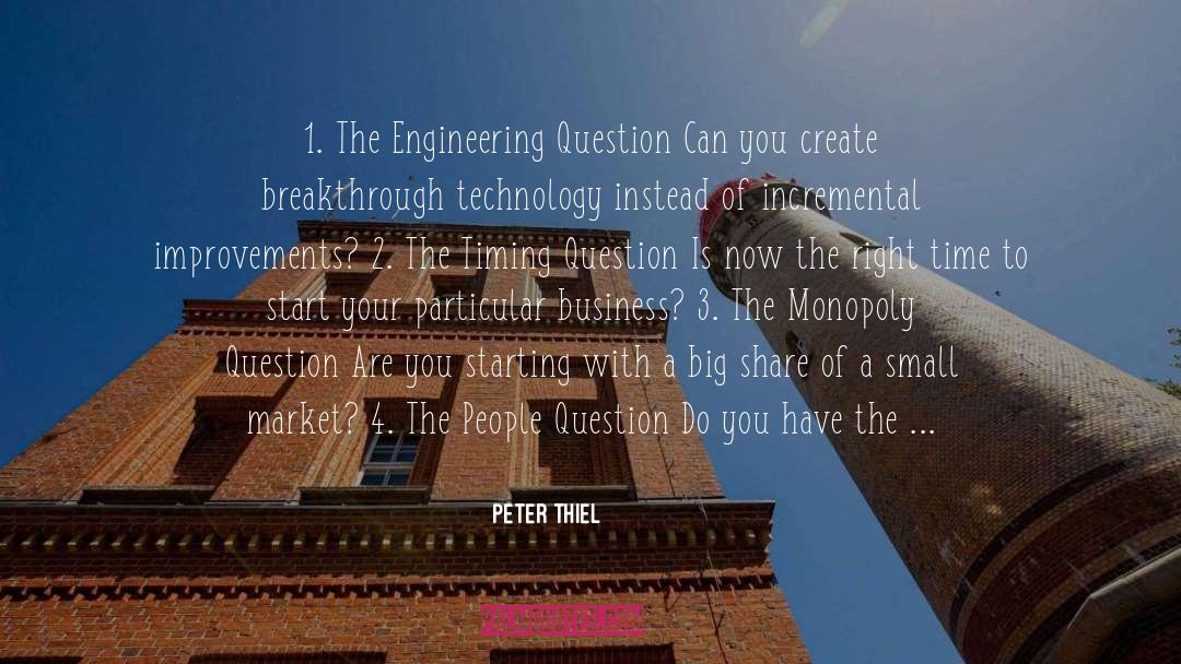 Ask The Right Question quotes by Peter Thiel