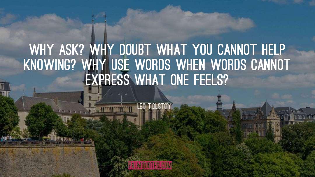 Ask Why quotes by Leo Tolstoy