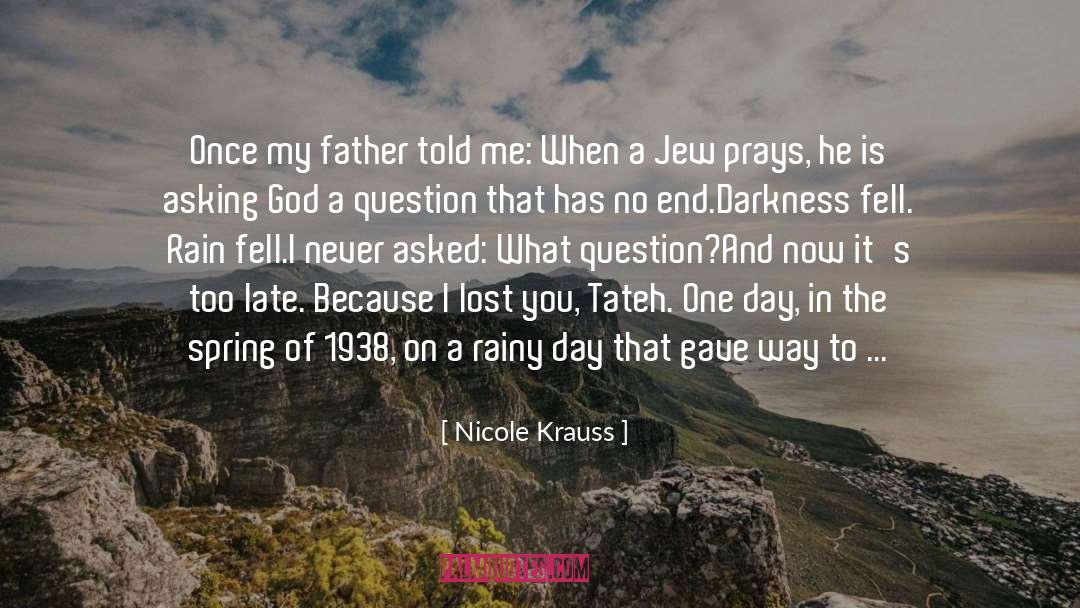 Asking God quotes by Nicole Krauss