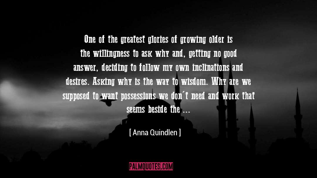 Asking Why quotes by Anna Quindlen