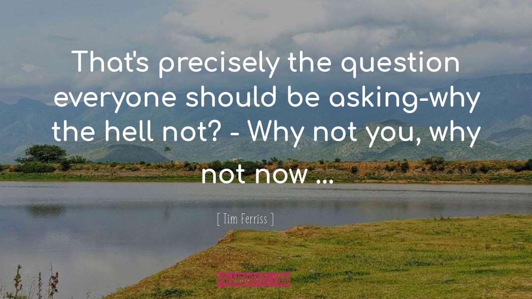Asking Why quotes by Tim Ferriss