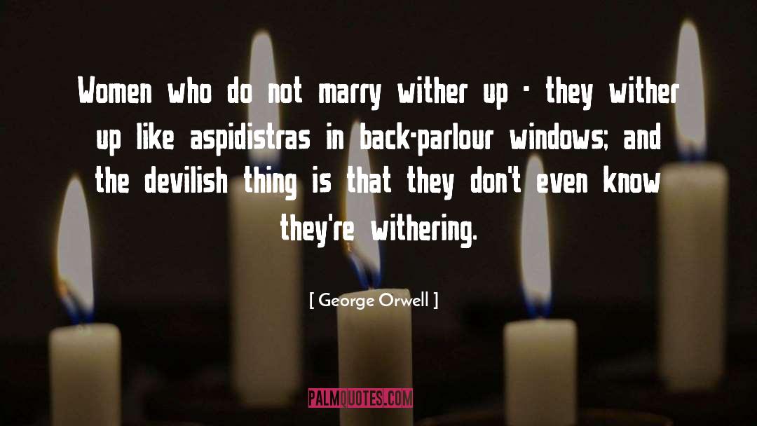 Aspidistras quotes by George Orwell