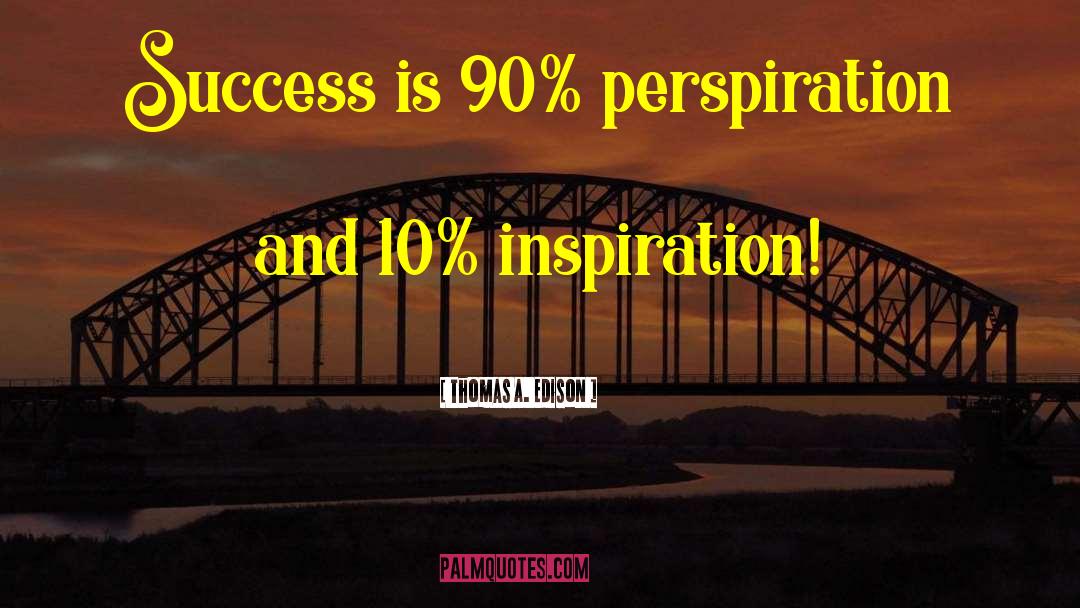 Aspiration Perspiration quotes by Thomas A. Edison
