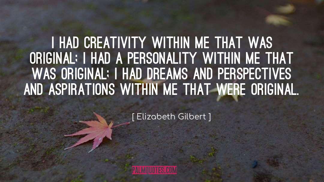 Aspirations quotes by Elizabeth Gilbert