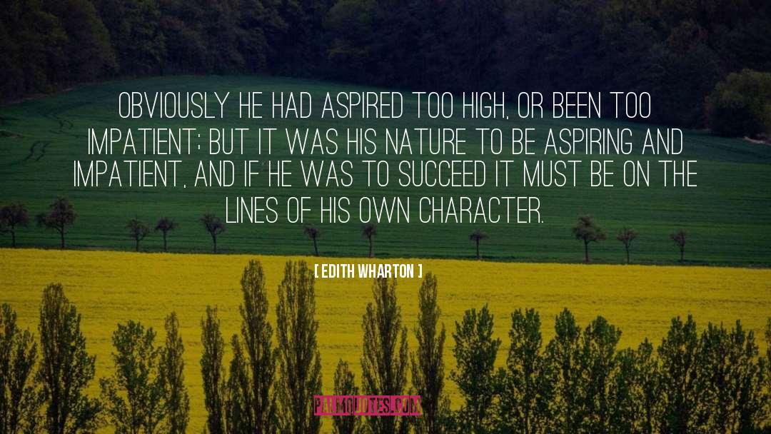 Aspired quotes by Edith Wharton