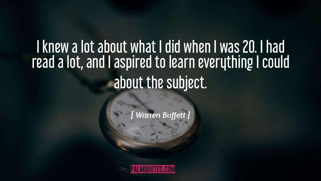 Aspired quotes by Warren Buffett