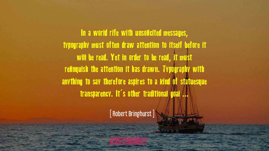 Aspires quotes by Robert Bringhurst