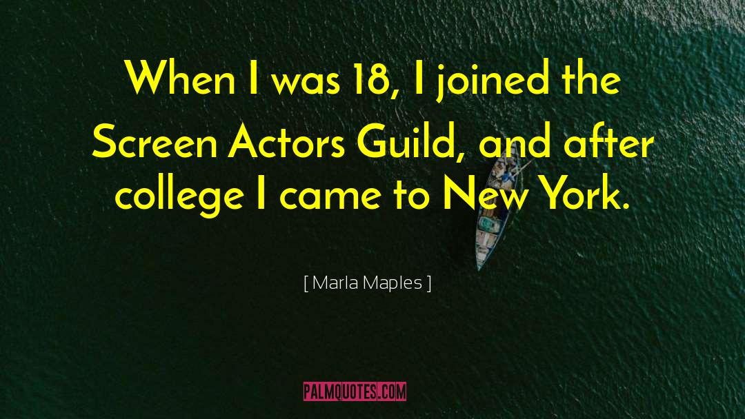 Aspiring Actors quotes by Marla Maples