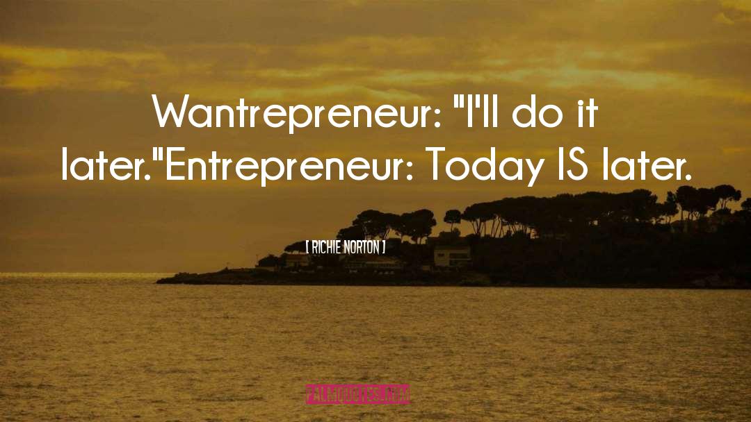 Aspiring Entrepreneur quotes by Richie Norton