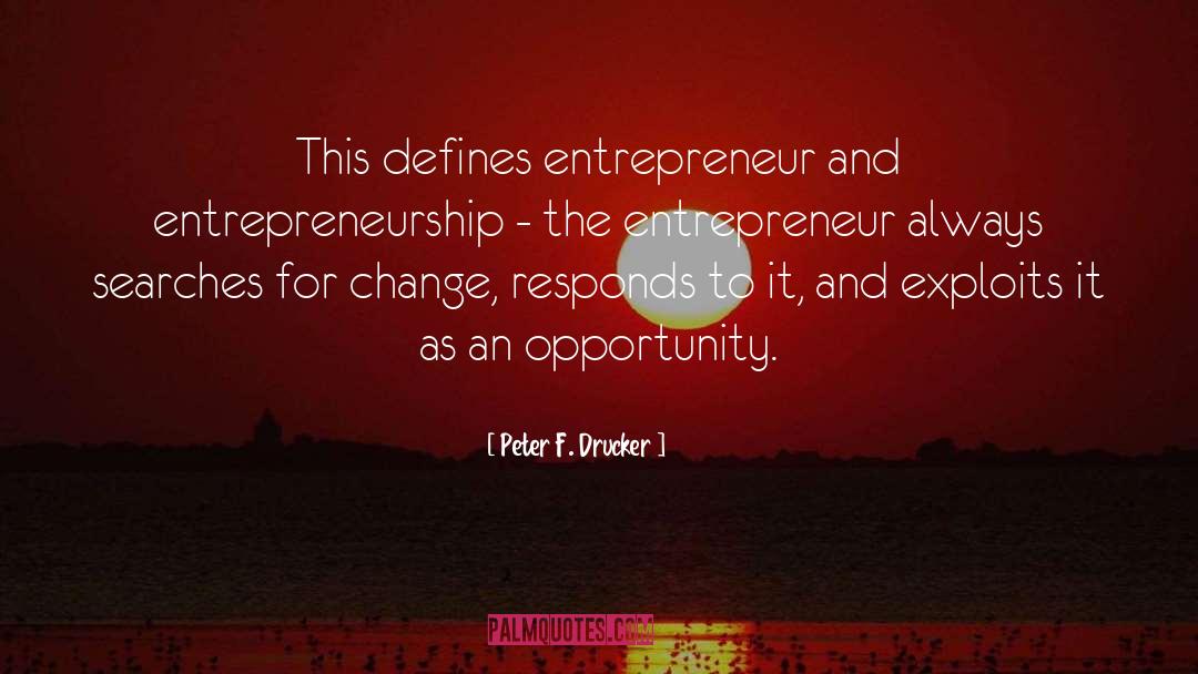 Aspiring Entrepreneur quotes by Peter F. Drucker