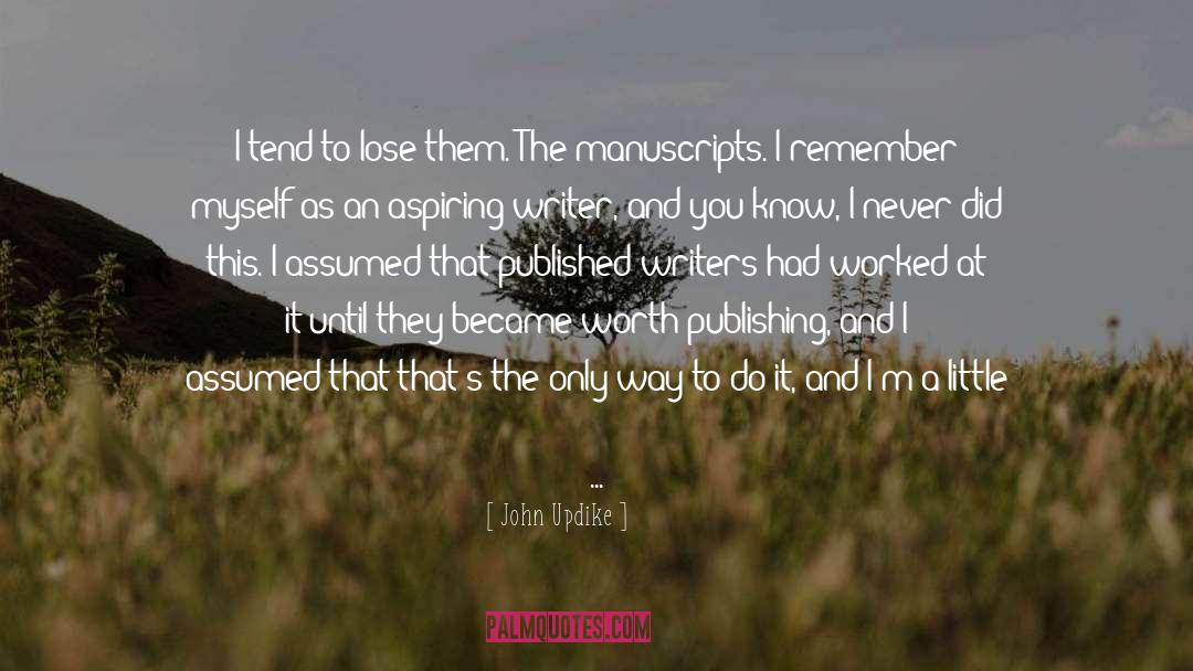 Aspiring Writer quotes by John Updike