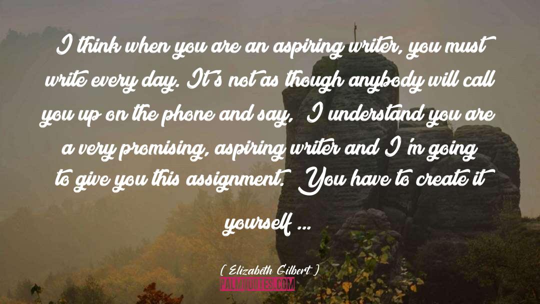 Aspiring Writer quotes by Elizabeth Gilbert