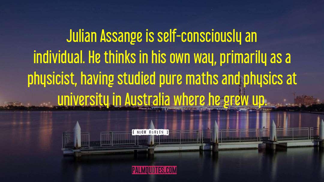 Assange quotes by Nick Davies
