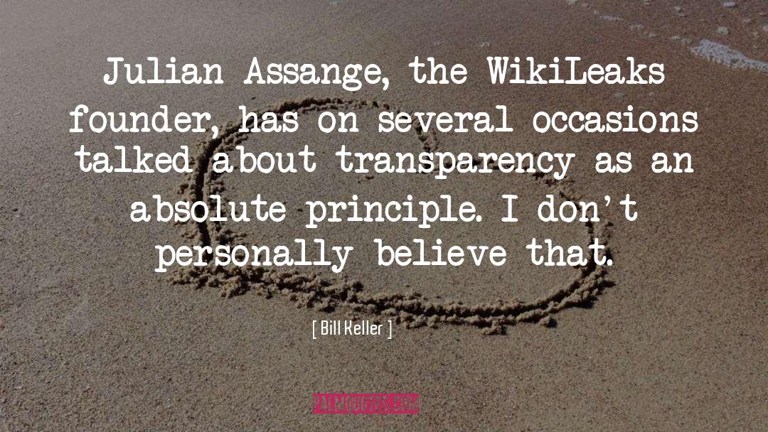 Assange quotes by Bill Keller