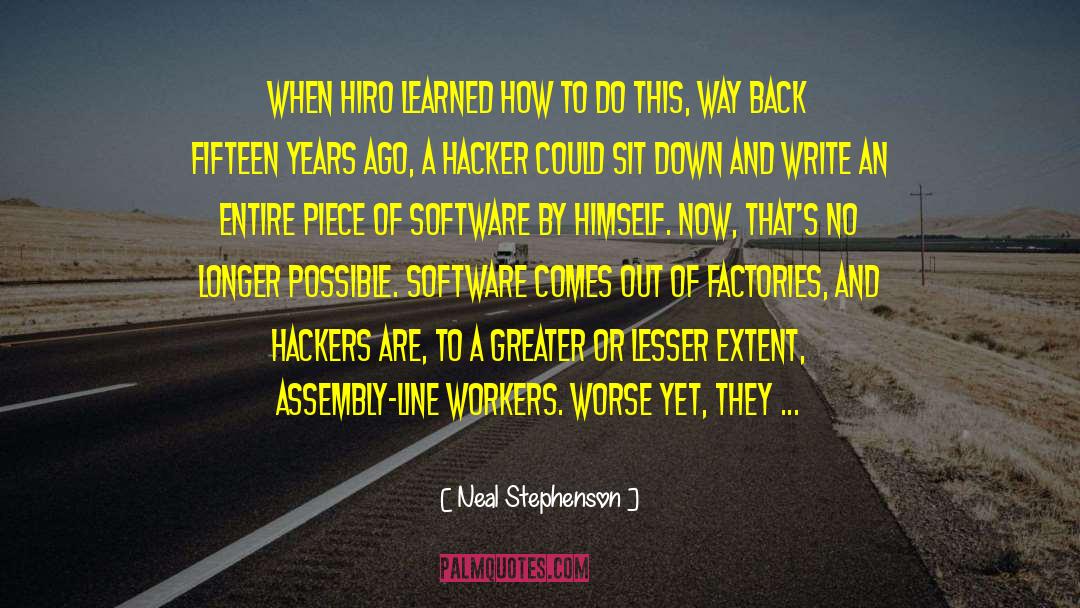 Assembly Line quotes by Neal Stephenson