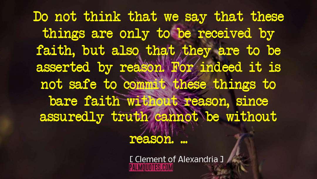 Asserted quotes by Clement Of Alexandria
