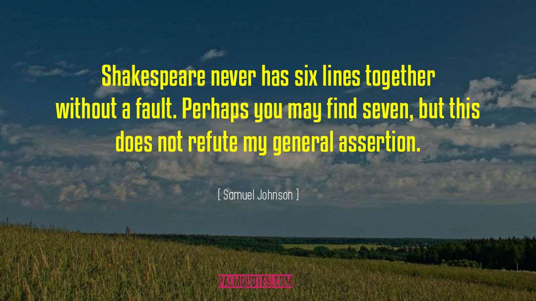 Assertion quotes by Samuel Johnson