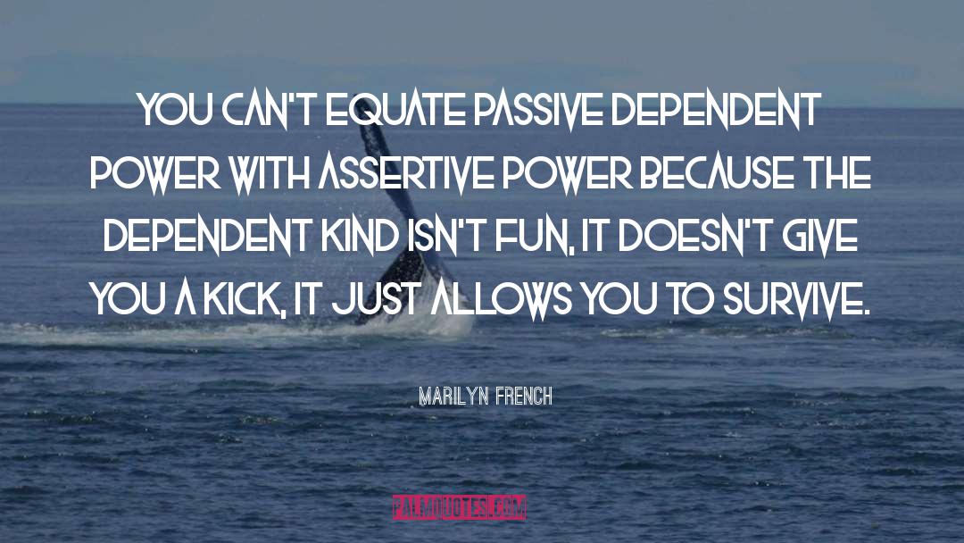 Assertive quotes by Marilyn French