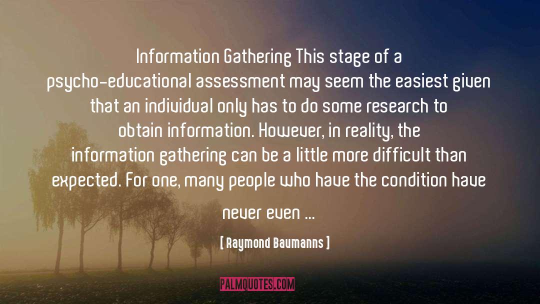 Assessment quotes by Raymond Baumanns