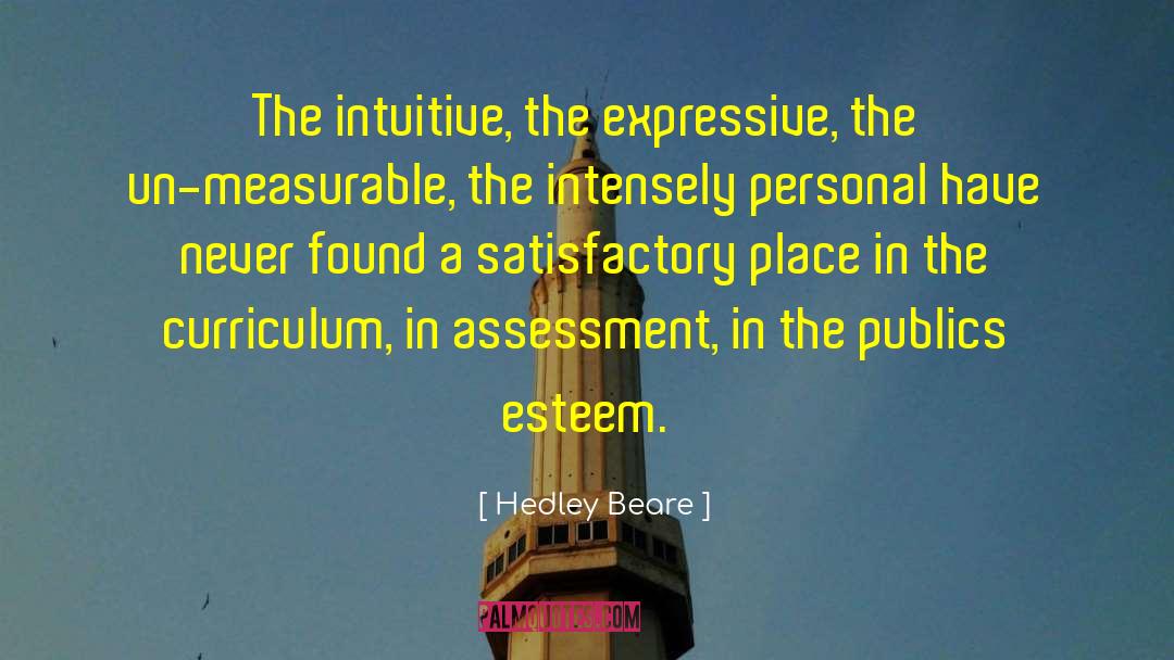 Assessment quotes by Hedley Beare