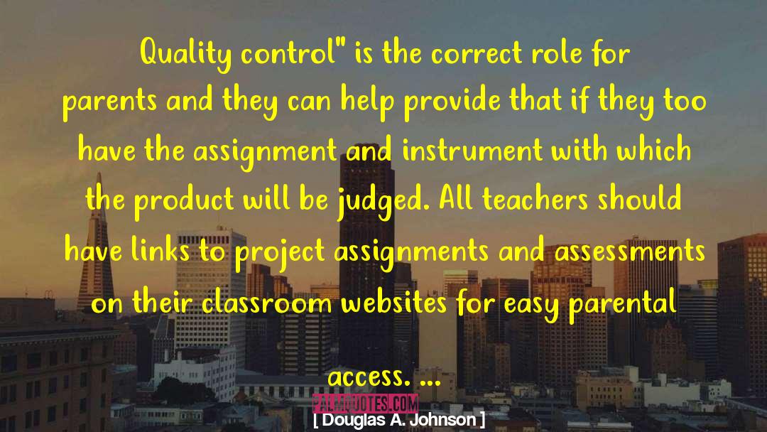 Assessments quotes by Douglas A. Johnson