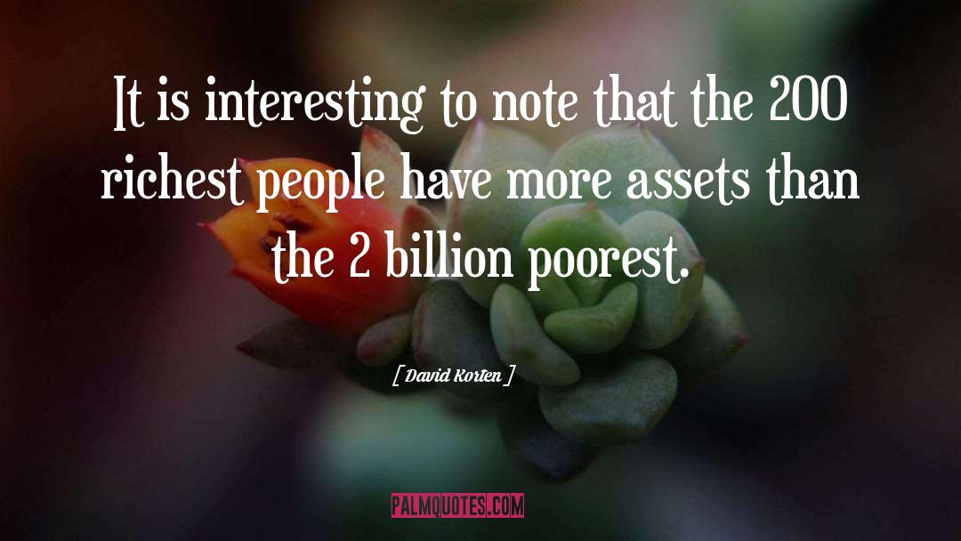 Assets quotes by David Korten