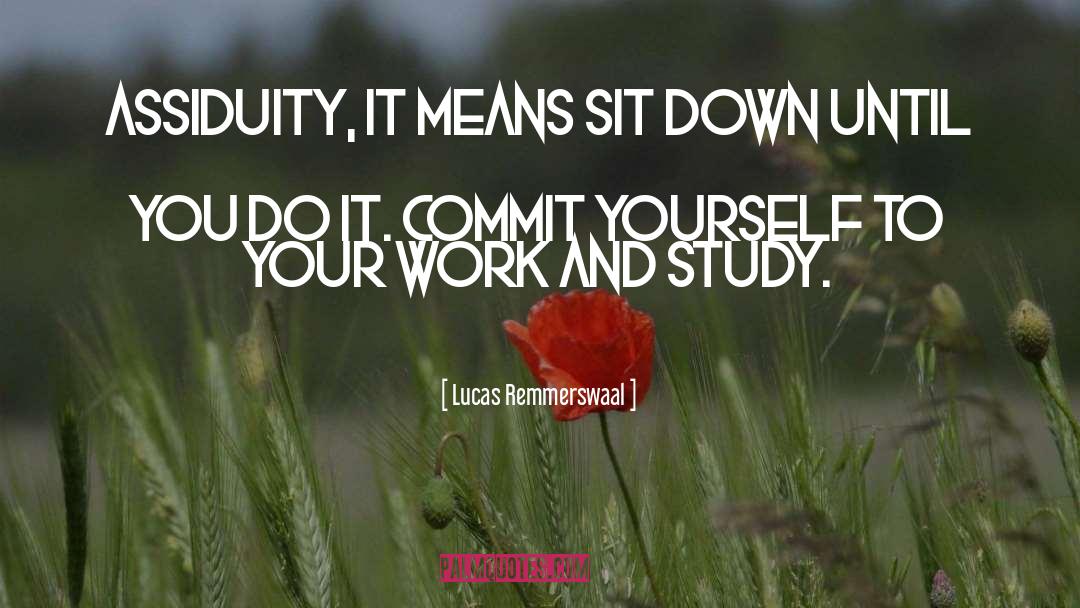 Assiduity quotes by Lucas Remmerswaal