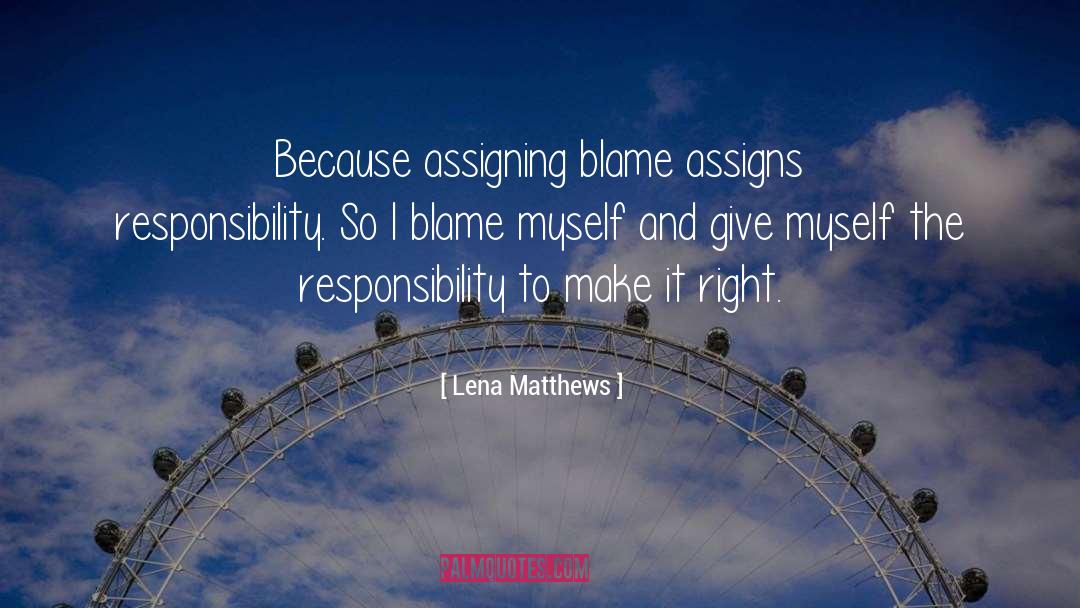 Assigning quotes by Lena Matthews