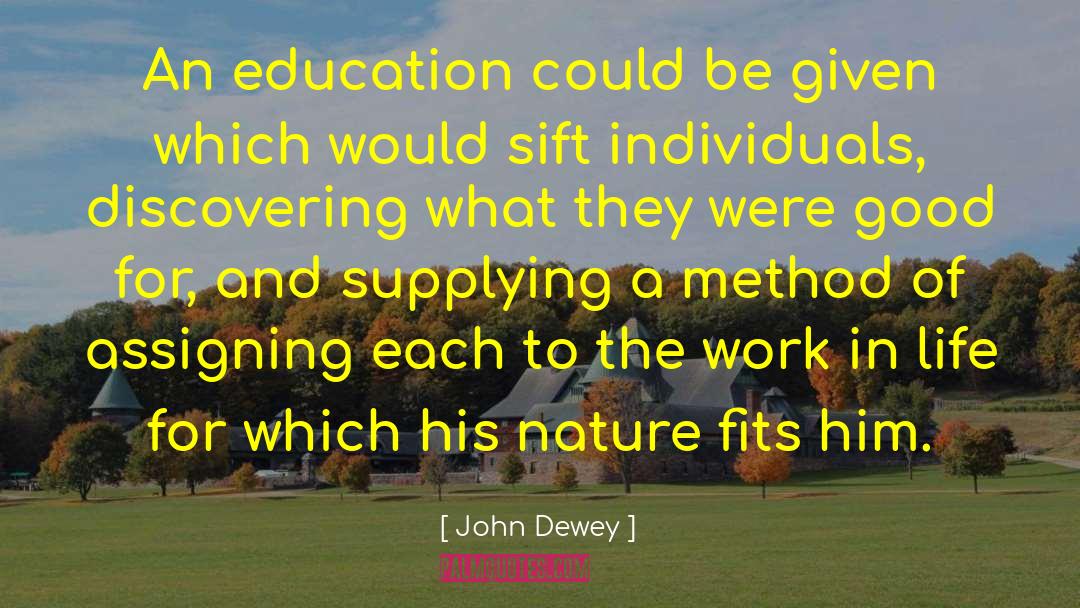 Assigning quotes by John Dewey
