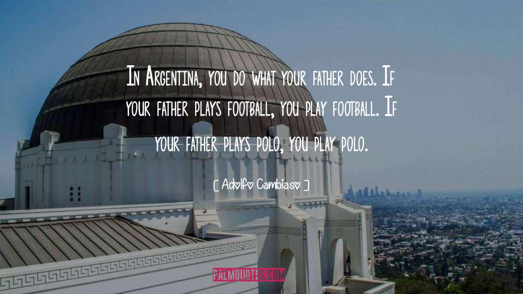 Association Football quotes by Adolfo Cambiaso