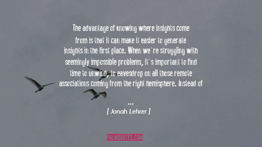 Associations quotes by Jonah Lehrer