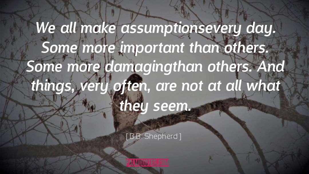 Assumptions quotes by B.B. Shepherd