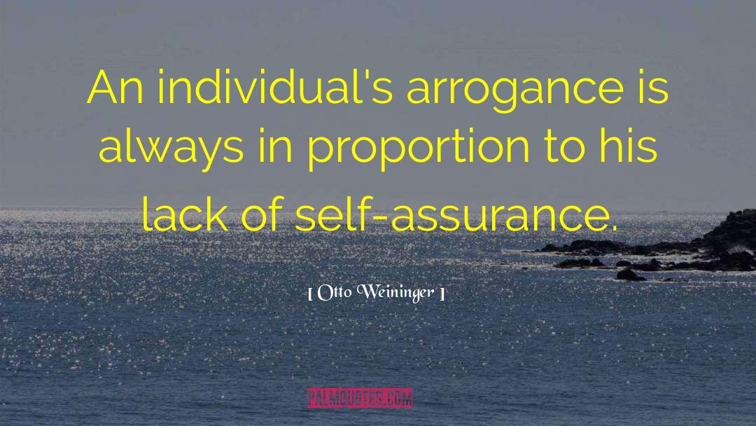 Assurance quotes by Otto Weininger