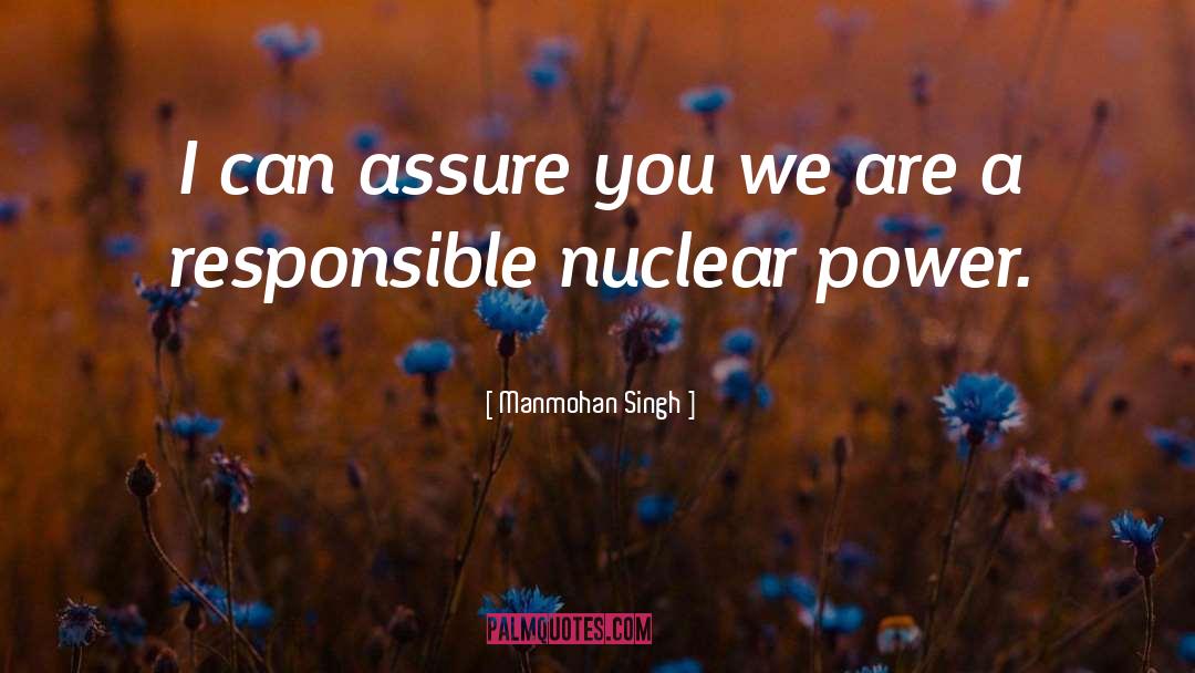 Assure quotes by Manmohan Singh