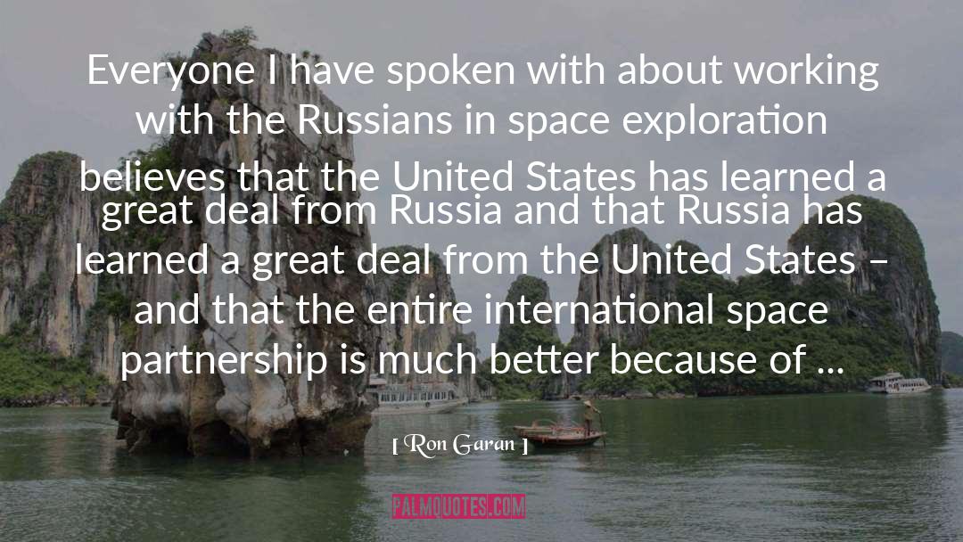 Astronaut quotes by Ron Garan